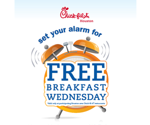 Get Free Breakfast Wednesday