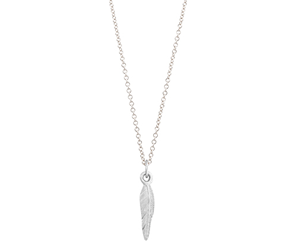 Win-Sterling-Silver-Feather-Big-Mini-Charm-Necklace