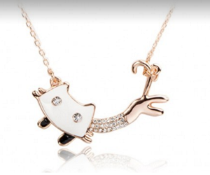 win-cute-gold-plated-cat-necklace