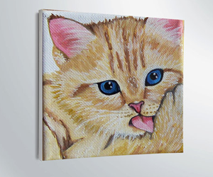 Win-miniature-cat-painting